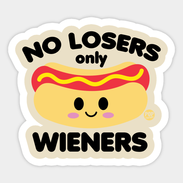 NO LOSERS Sticker by toddgoldmanart